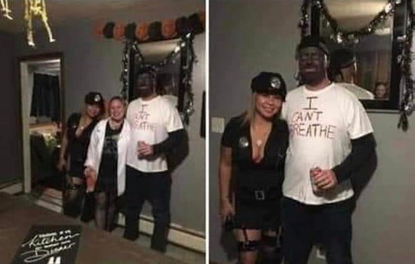 12. Этот чувак пришел на Хэллоуин в образе Джорджа Флойда, которого убили полицейские...