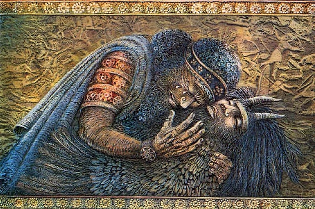 Uruk Kralı Gılgamış'ın hikayesini kısaca hatırlayacak olursak, Gılgamış başlarda halkına oldukça acımasız davranan bir Tanrı-Kraldır. Genç kadınlara el koyar, onların erkeklerini de savaşa yollar.