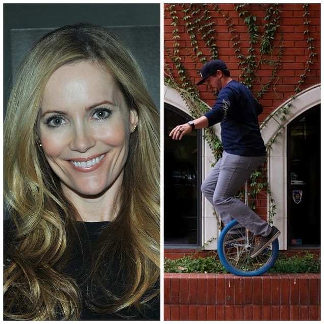 11. Leslie Mann: Tek tekerlekli bisiklet kullanmak