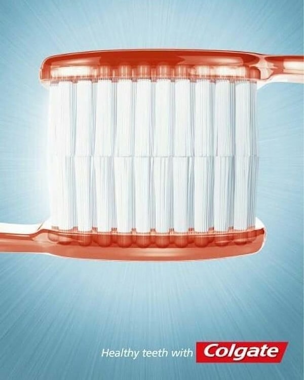 2. Реклама здоровых зубов от Colgate.