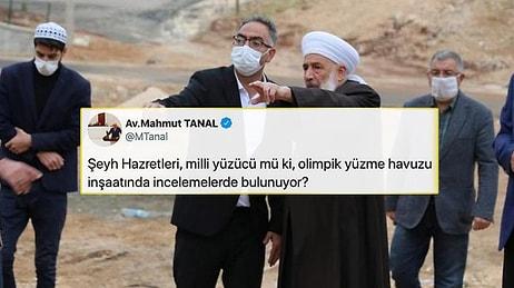 AKP'li Başkan Olimpik Havuzun Temelini Tarikat Şeyhi ile Attı, Tepkiler Gecikmedi: 'Şeyh Hazretleri Milli Yüzücü mü?'