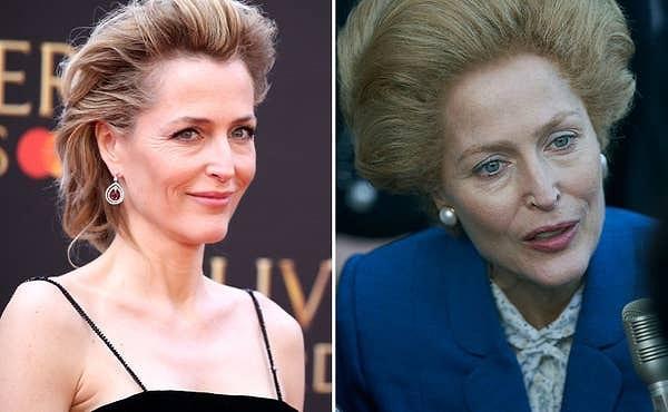 Ve geldik asıl olaya. Gillian Anderson bildiğimiz gibi Margaret Thatcher'ın rolünü üstleniyor. Bu rol için biçilmiş kaftan diyebilir miyiz?