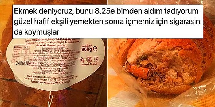 Ekmeğin İçinden Çıkan Sigara İzmariti Sosyal Medyanın Gündeminde