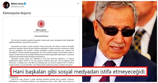 "Ben Bazıları Gibi Twitter ve Instagram'dan İstifa Etmem" Diyen Bülent Arınç'a Gelen Tepkiler