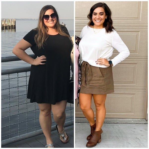 26. «Сброшено 27 килограмм. Первый снимок сделан, когда я училась в старшей школе. Да, есть еще над чем работать, но я так рада, что стала здоровее и НАМНОГО счастливее!!! »