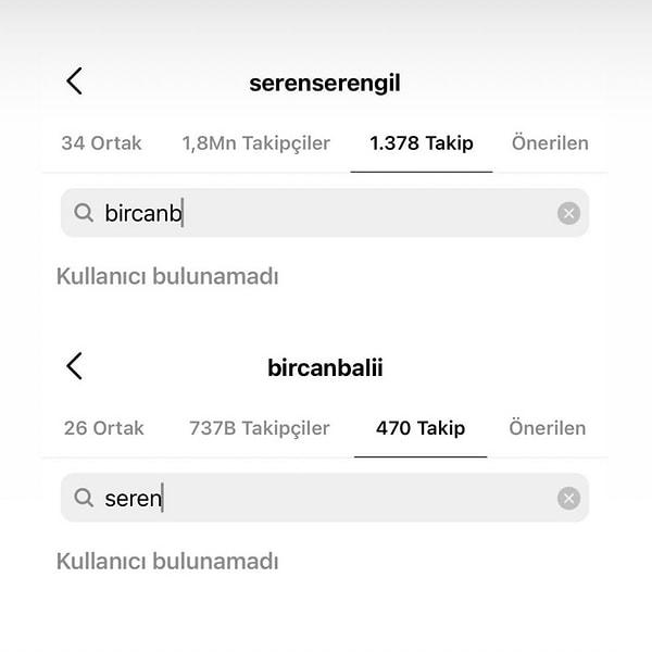 4. Söylemezsem Olmaz programının sunucuları Seren Serengil ile Bircan Bali, Instagram'da birbirlerini sildiler.