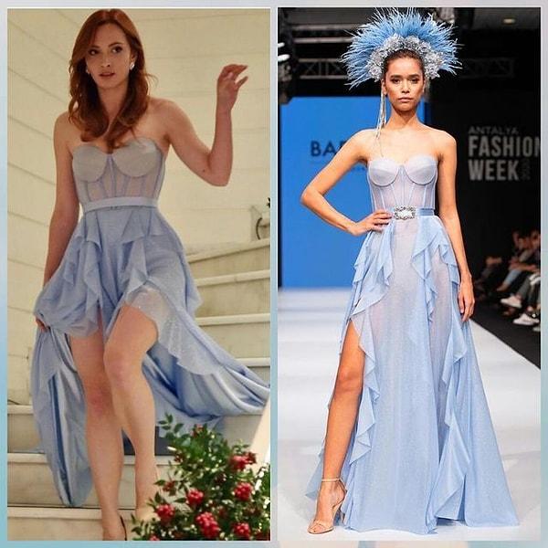 2. Pırıl'ın seksi mavi elbisesi ise Barrus London imzalı ve fiyatı da 7500 TL!