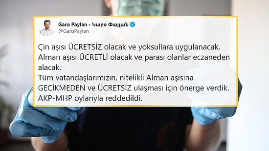 'Çin Yerine Nitelikli Alman Aşısı Ücretsiz Olsun' Önergesi AKP ve MHP Tarafından Reddedildi