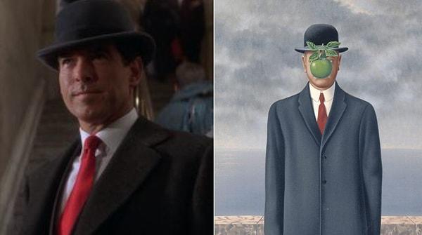 10. John McTiernan'nın 'İkili Oyun' (1999) filmi ve René Magritte'in 'İnsanın Oğlu' (1964) tablosu: