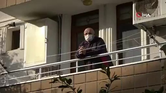 Korona'ya Yakalanıp Günlerce Yoğun Bakımda Yatan Adam Şimdi Balkonda: 'Kızım, Kızım! Lütfen Mesafeli Yürüyün'