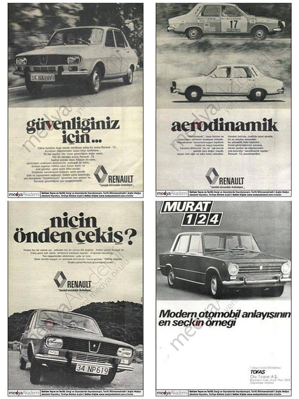 7. O dönemin araba reklamları: