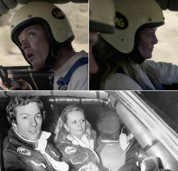 12. 1982 yılında Paris/Dakar Ralli'sinde Mark Thatcher ve yardımcı sürücüsü Charlotte Verney. Bulunmadan önce ikili birkaç gün kayıptı.