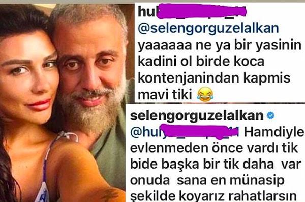 11. Hamdi Alkan'ın oyuncu eşi Selen Görgüzel, yorum yapan takipçisine cevap verdi!