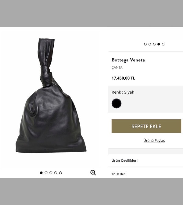 2020 kapanmadan bir bomba da ben patlatayım diyen şu sıralar influencerların dilinden düşürmediği ünlü Bottega Veneta markası yeni siyah deri çantasını satışa sundu.