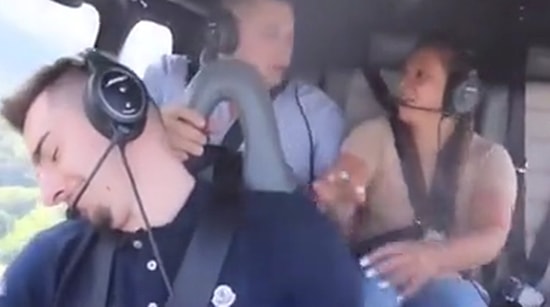 Bindikleri Helikopterde Pilotun Bayılma Şakası Sonrası Korku Dolu Anlar Yaşayan Kadın