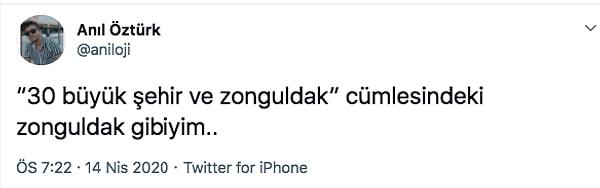 13. Ve Zonguldak... Pandeminin başında 30 büyükşehirle birlikte ayrıca anılırken şimdilerde adını kimse söylemez oldu. Ah be Zonguldak!