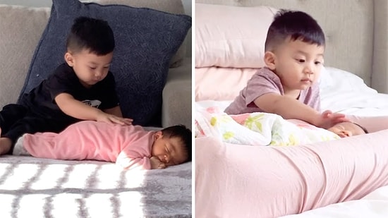 Yeni Doğan Kardeşi ile İlgilenen Ufaklığı İzlerken Gözlerinizden Kalpler Fışkıracak