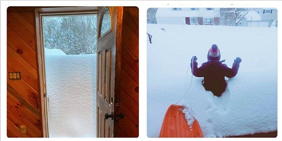 В Бингемтоне недалеко от Нью-Йорка выпал снежок под Рождество...вернее целая тонная снега! (28 фото)