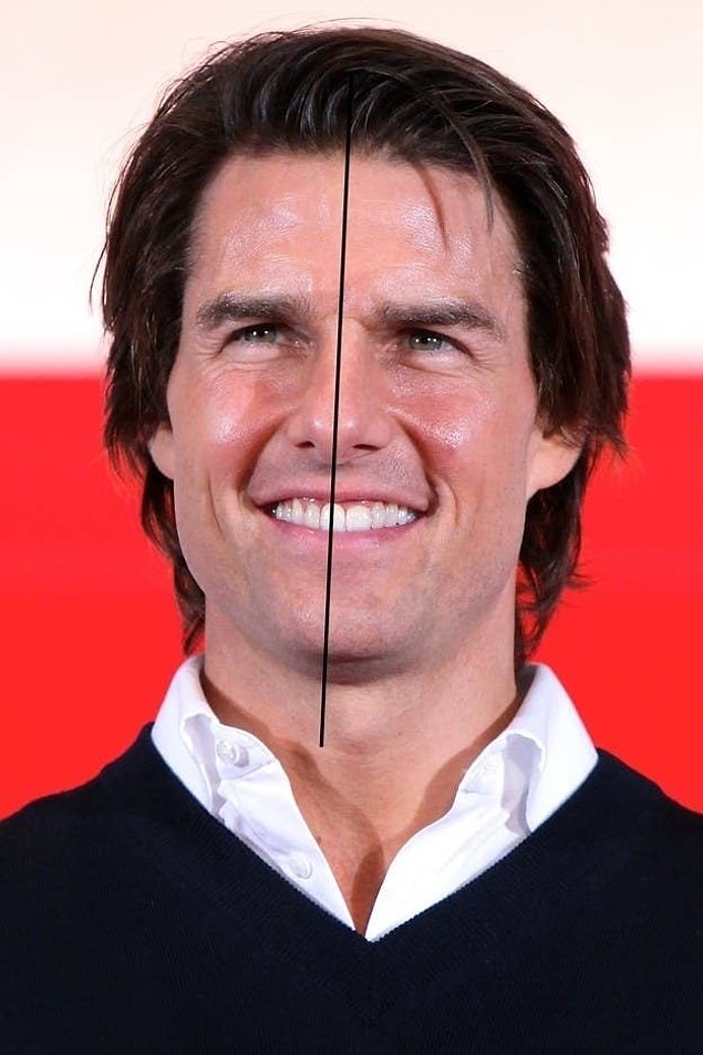 26. Tom Cruise'un yüzü asimetriktir.