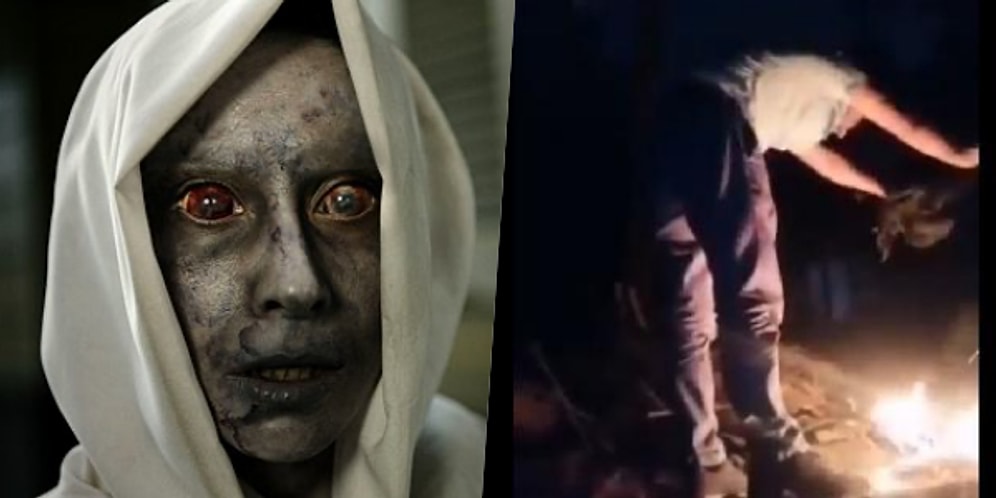 Vahşet Görüntülerini Paylaştı! Tavuğun Boğazını Keserek Ateşe Attı 'Cinler Alemine Adıyorum' Dedi...
