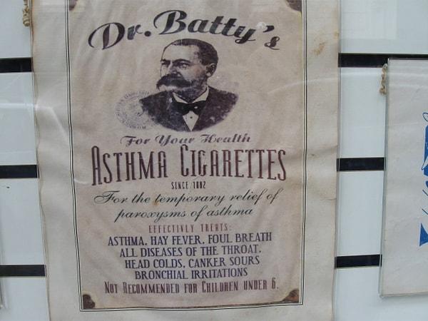 Astım için sigara içmek bir dönem epey popülerdi...