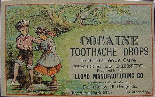 1800'lü yılların sonlarında psikolojik rahatsızlıklarda kullanılan kokain, Sigmund Freud tarafından "sihirli ilaç" olarak anılıyordu.