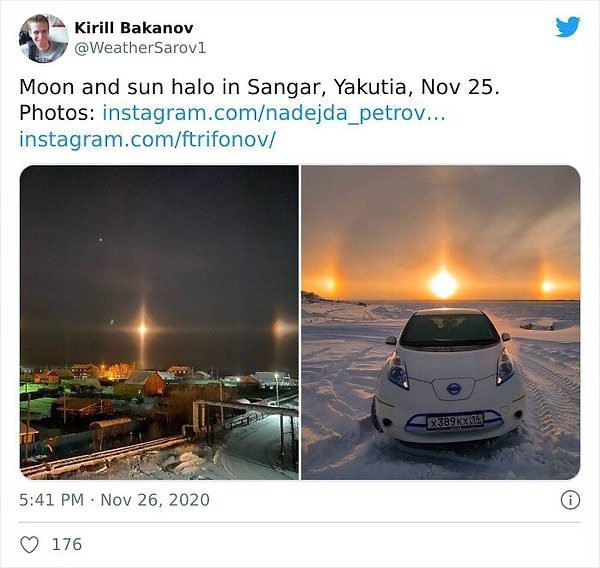 12. Лунное и солнечное гало. Сангар, Якутия, 25 ноября