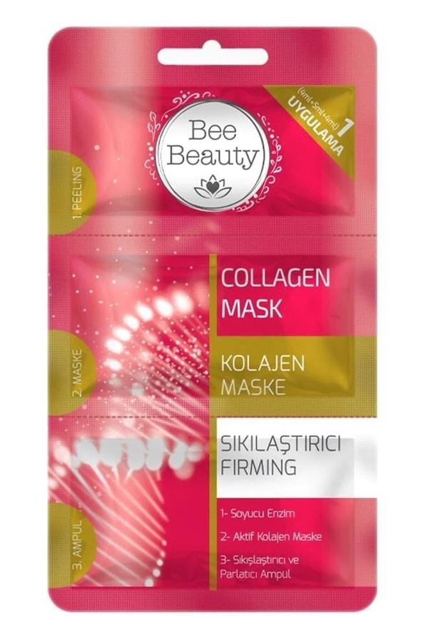 6. Bee Beauty marka 3 adımlı kolajen maskesi cildinizi pürüzsüzleştirir, sıkılaştırır ve esneklik kazandırır.