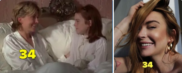 13. Линдси Лохан ровесница Наташи Ричардсон, когда она начала сниматься в роли мамы Лохан в «Ловушке для родителей».