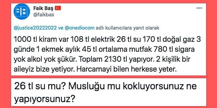 Harcamayı Bilene 2130 TL'nin Yeteceğini İddia Eden Kullanıcının Aylık Giderlerini Duyan Herkes Afalladı!