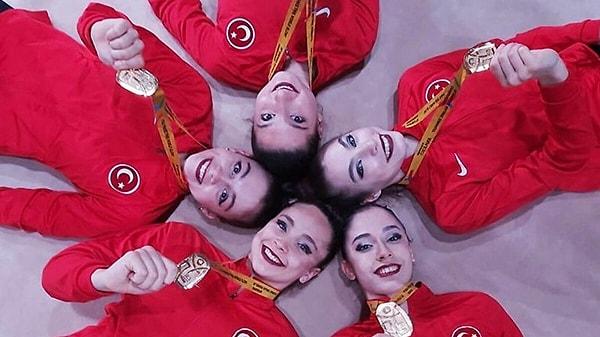 28. Kadın Ritmik Cimnastik Grup Milli Takımı, "3 çember 2 labut" aletinde Avrupa şampiyonu oldu.