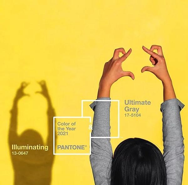Geçtiğimiz günlerde Pantone, 2021 yılının renkleri olarak 'Ultimate Gray' ve 'Illuminating'i seçti.