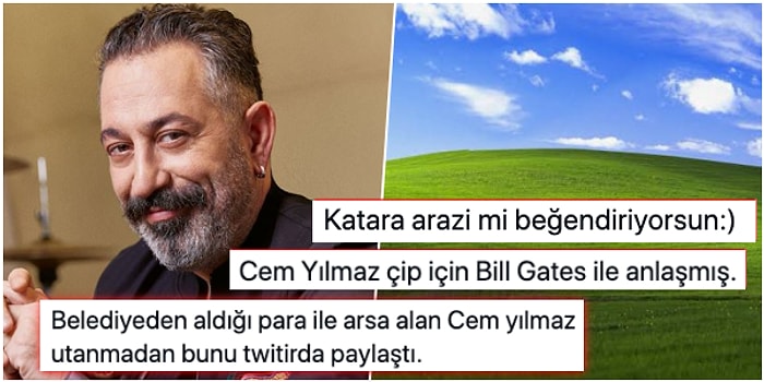 Yine Yaptı Yapacağını! Cem Yılmaz'ın Paylaştığı Windows Arka Plan Görseline Gelen Birbirinden Komik Yorumlar