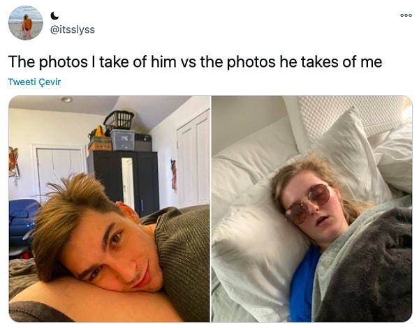 12. "Erkek arkadaşım için çektiğim fotoğraf vs onun benim için çektikleri"