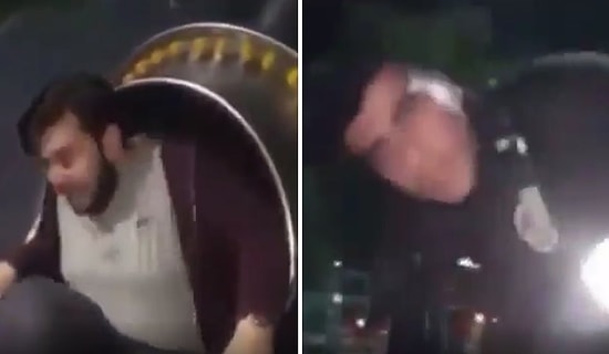 Kapalı Kaydıraktan Kaydıktan Sonra Tünelin Ucunda Bekçinin 'İnen Kimlik Versin' Tepkisiyle Karşılaşan Gençler