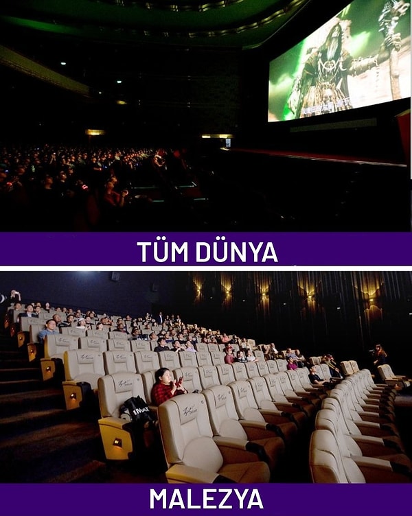 6. Sinema veya tiyatro salonlarında parlak aydınlatmalar bulunur: