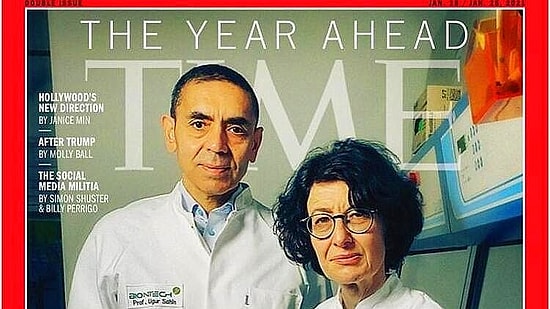 Uğur Şahin ve Özlem Türeci TIME Dergisinin Kapağında