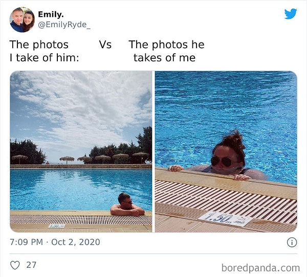 1. Отпускные фотографии у бассейна