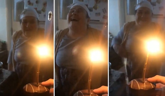 Şeker Hastası Annesinin Doğum Gününü Minik Bir Kek ile Kutlayan Genç ve Efsane Mutlu Olan Annesi