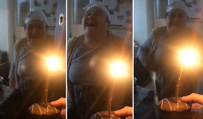 Şeker Hastası Annesinin Doğum Gününü Minik Bir Kek ile Kutlayan Genç ve Efsane Mutlu Olan Annesi