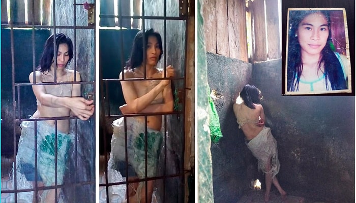 Родственники держат 29-летнюю филиппинку в клетке на протяжение пяти лет, после того, как не смогли оплатить ее лечение в психиатрической клинике