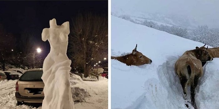В эти дни, Испания становится свидетелем самого большого снегопада за десятилетия, и вот как выглядит это необычное зрелище