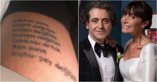9. Sıla ile boşanan Hazer Amani'nin koluna yaptırdığı dövme dikkat çekti!