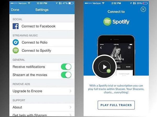 10. Shazam'da arattığınız şarkıyı direkt olarak Spotify'da dinleyebilirsiniz.