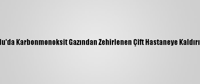 Bolu'da Karbonmonoksit Gazından Zehirlenen Çift Hastaneye Kaldırıldı