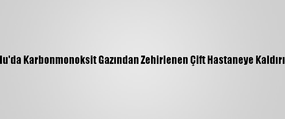 Bolu'da Karbonmonoksit Gazından Zehirlenen Çift Hastaneye Kaldırıldı