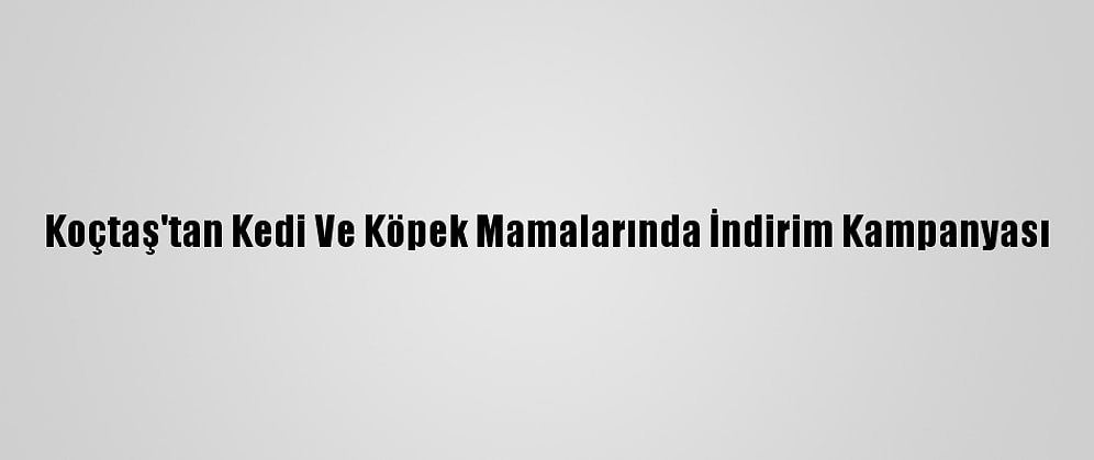 Koçtaş'tan Kedi Ve Köpek Mamalarında İndirim Kampanyası