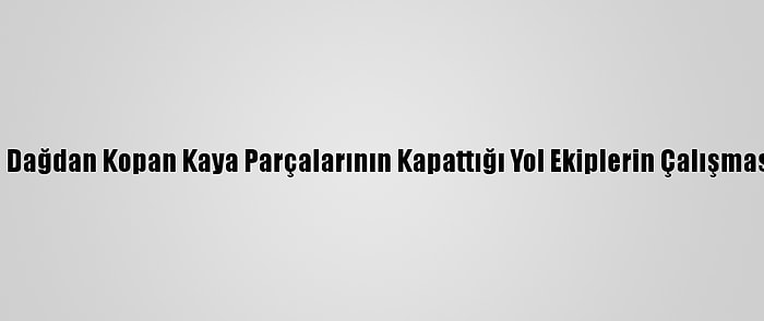 Hakkari'de Dağdan Kopan Kaya Parçalarının Kapattığı Yol Ekiplerin Çalışmasıyla Açıldı