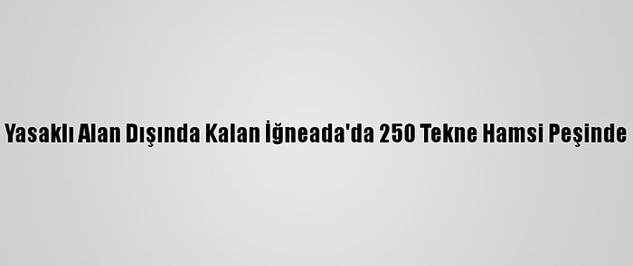 Yasaklı Alan Dışında Kalan İğneada'da 250 Tekne Hamsi Peşinde