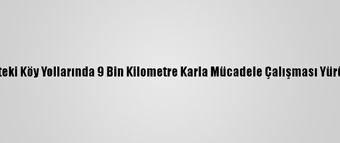 Bitlis'teki Köy Yollarında 9 Bin Kilometre Karla Mücadele Çalışması Yürütüldü